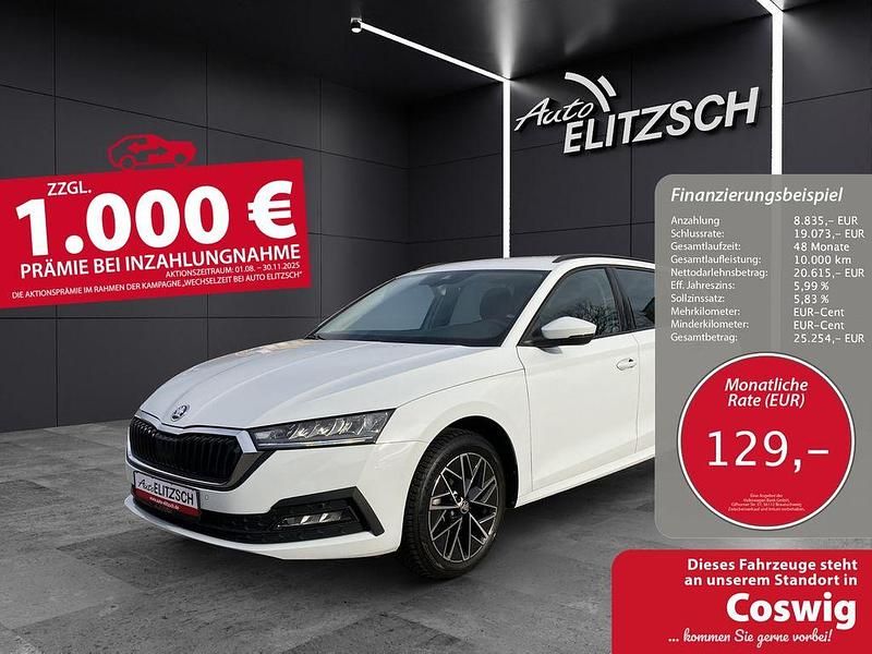 Moonweiss metallic met. Gebraucht 2024 Skoda Octavia Ambition Kombi | 29.450 € (Fairer Preis) - Bild 1/3