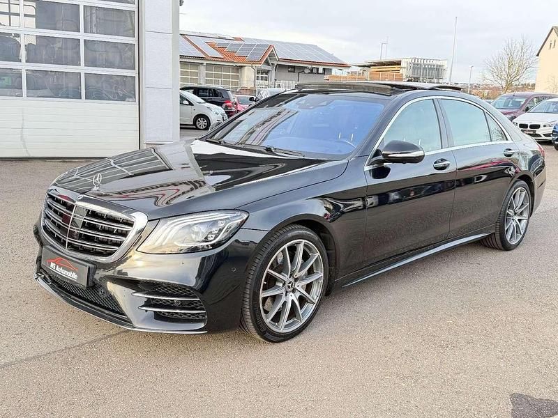 Obsidianschwarz Gebraucht 2019 Mercedes S450 AMG line Limousine | 44.850 € - Bild 1/4