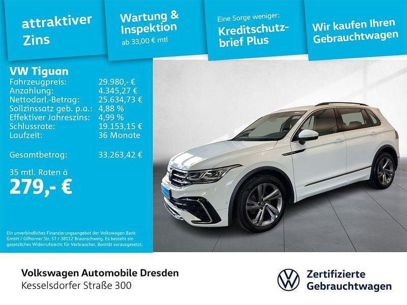 Gebraucht VW Tiguan R-line 150 PS (110 kW) 2023 Weiß SUV
