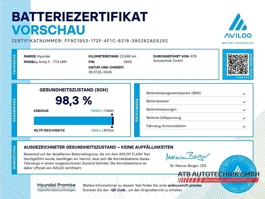 Gebraucht Hyundai Ioniq 5 167 kW (228 PS) 2023 Weiss SUV