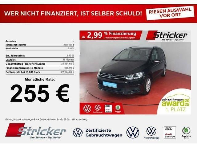 Schwarz (deep black perleffekt) Gebraucht 2024 VW Touran Comfortline Van / Kleinbus | 30.950 € (Guter Preis) - Bild 1/4