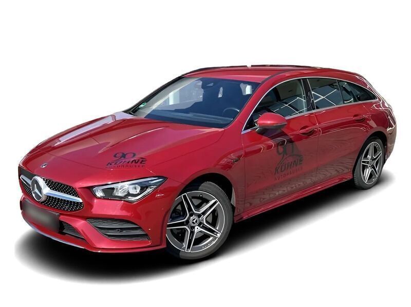 Rot Gebraucht 2020 Mercedes CLA250e Shooting Brake AMG Kombi | 31.593 € - Bild 1/4