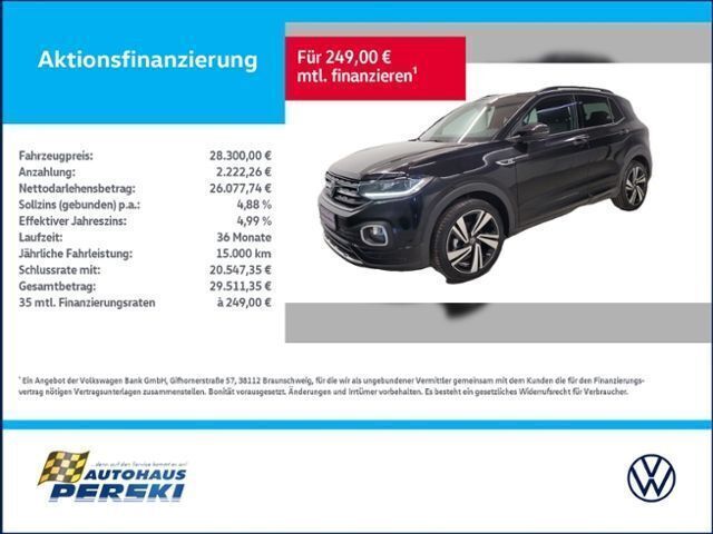 Deep black perleffekt Gebraucht 2023 VW T-Cross R-line SUV | 29.990 € (Teuer) - Bild 1/4