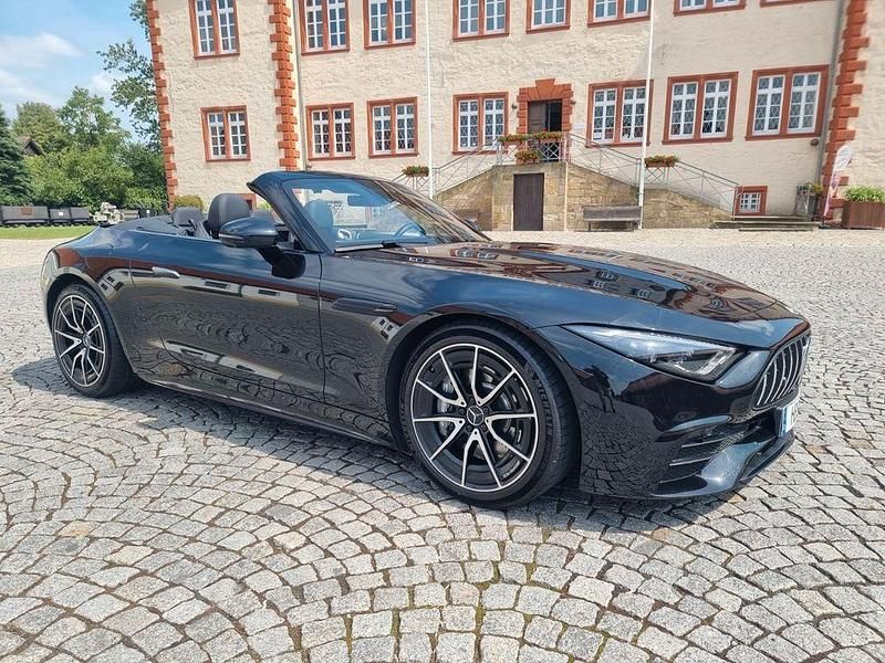 Schwarz Gebraucht 2023 Mercedes SL43 AMG AMG Cabrio | 89.900 € (Fairer Preis) - Bild 1/4