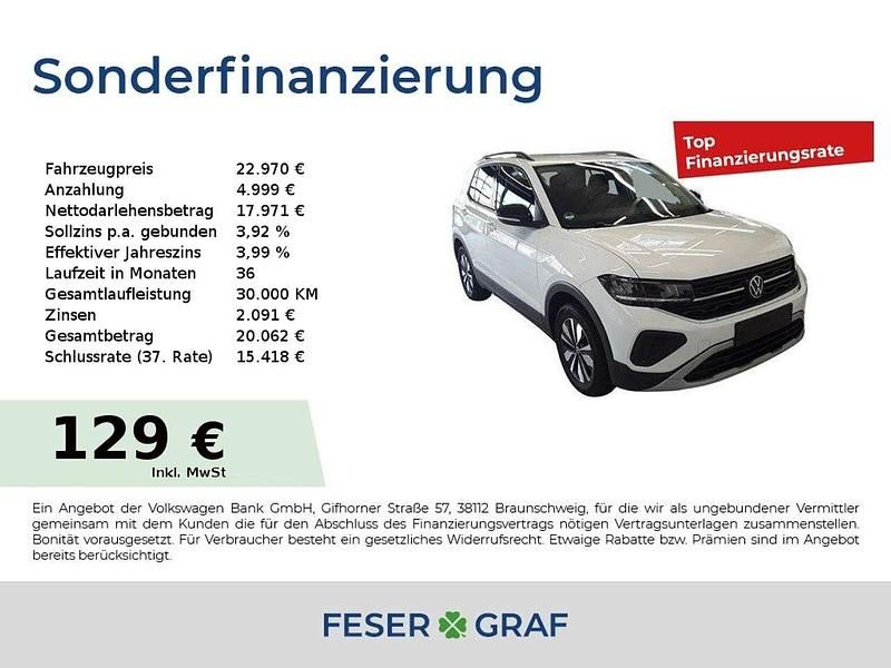 Pure white Gebraucht 2025 VW T-Cross Goal SUV | 22.970 € (Superpreis) - Bild 1/1