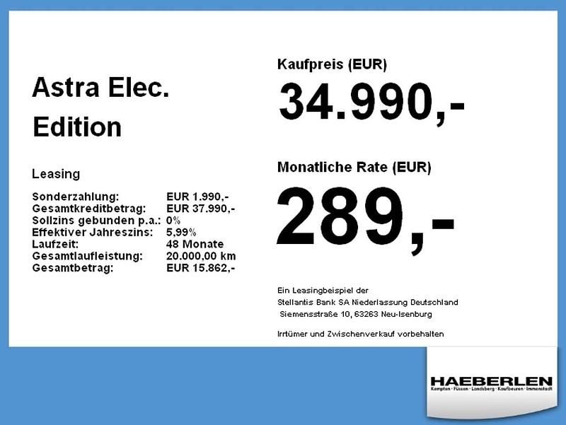 Neu Opel Astra Edition 114 kW (156 PS) 2025 Athletik blau Limousine