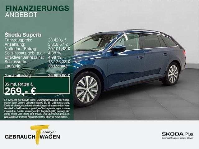 Gebraucht Skoda Superb Ambition 218 PS (160 kW) 2022 Lavablau metallic Kombi
