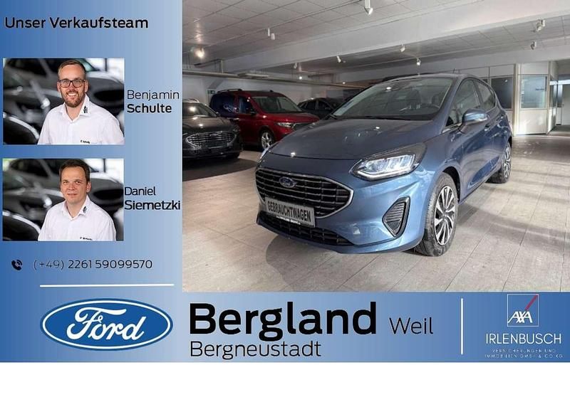 Gebraucht Ford Fiesta Titanium 125 PS (91 kW) 2023 Lackierung metallic "chrome bl Kleinwagen