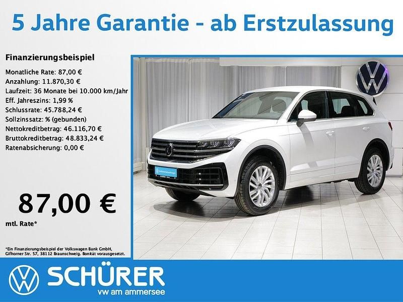 Oryxweiß perlmutteffekt Gebraucht 2024 VW Touareg Elegance SUV | 57.987 € (Guter Preis) - Bild 1/4
