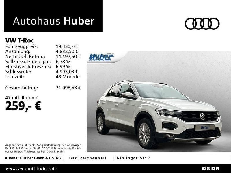 Weiß Gebraucht 2019 VW T-Roc Style SUV | 19.330 € (Guter Preis) - Bild 1/4