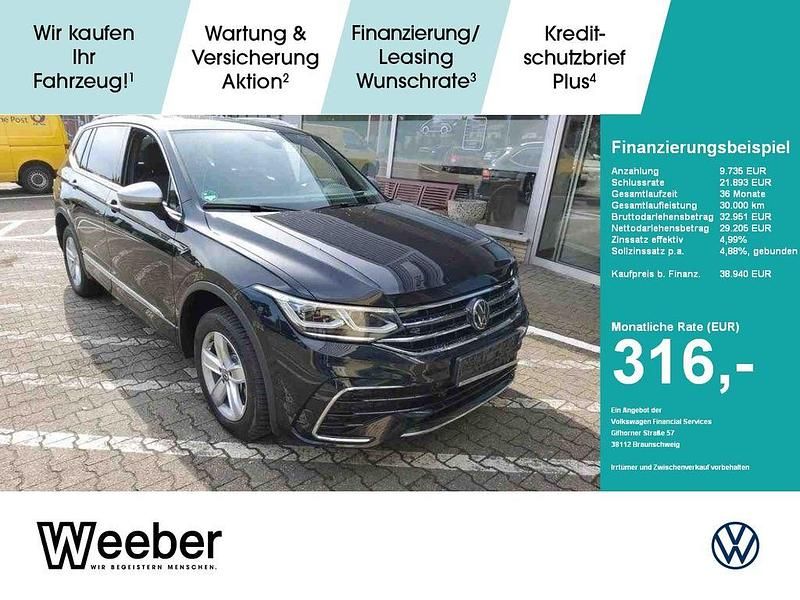 Schwarz Gebraucht 2022 VW Tiguan Allspace Sound SUV | 38.940 € (Guter Preis) - Bild 1/4