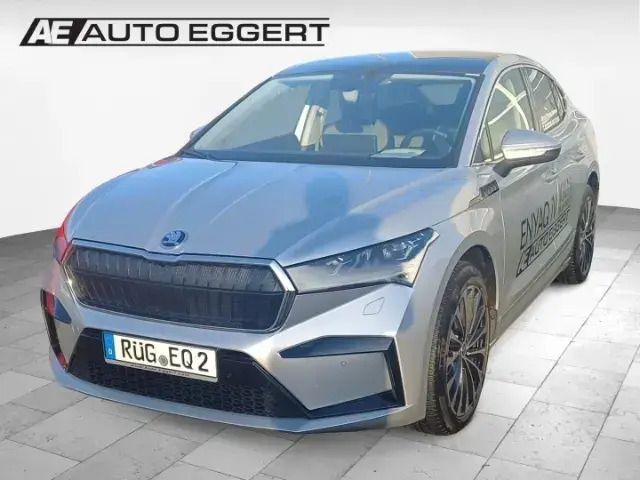 Grün (mamba grün) Gebraucht 2024 Skoda Enyaq iV RS SUV | 48.380 € (Superpreis) - Bild 1/3