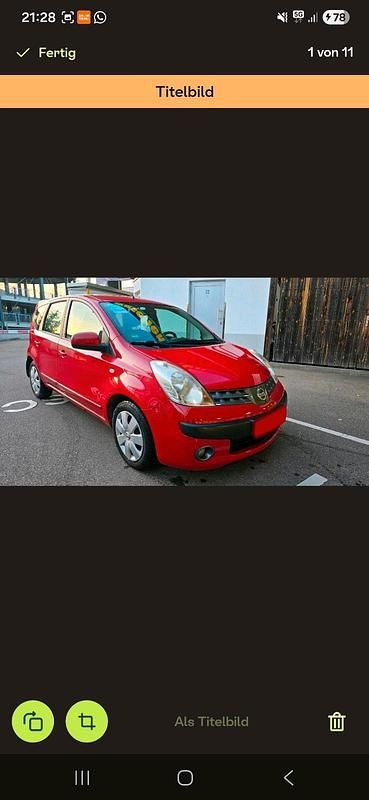 Gebraucht Nissan Note 88 PS (64 kW) 2006 Rot Kleinwagen