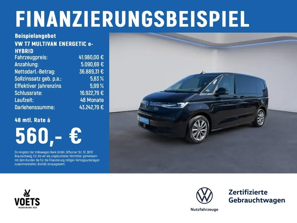 Używany VW Multivan Energetic 150 KM (110 kW) 2022 Czarny Minivan
