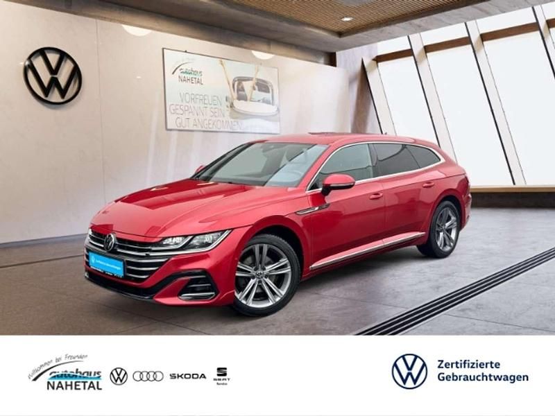 Rot Gebraucht 2021 VW Arteon R-line Kombi | 23.850 € (Superpreis) - Bild 1/3