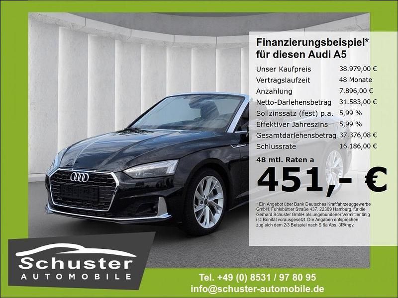 Schwarz Gebraucht 2024 Audi A5 Cabriolet Advanced Plus Cabrio | 38.979 € - Bild 1/4