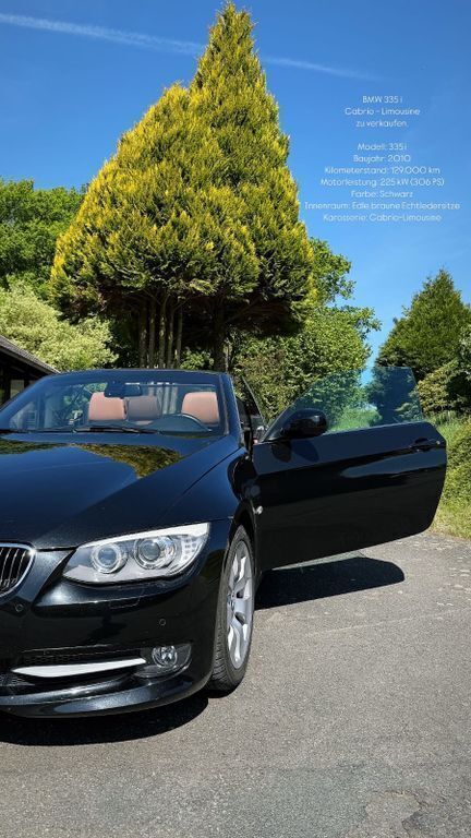 Schwarz Gebraucht 2010 BMW 335 Cabriolet Performance Cabrio | 21.999 € (Etwas zu teuer) - Bild 1/4