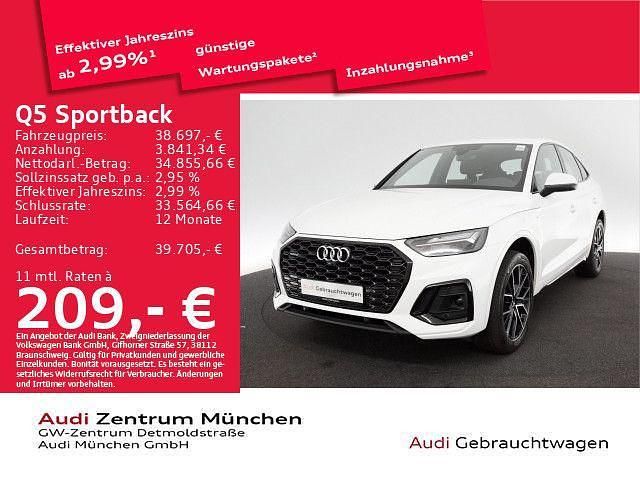 Ibisweiß Gebraucht 2022 Audi Q5 Sportback S-Line SUV | 38.697 € (Guter Preis) - Bild 1/2