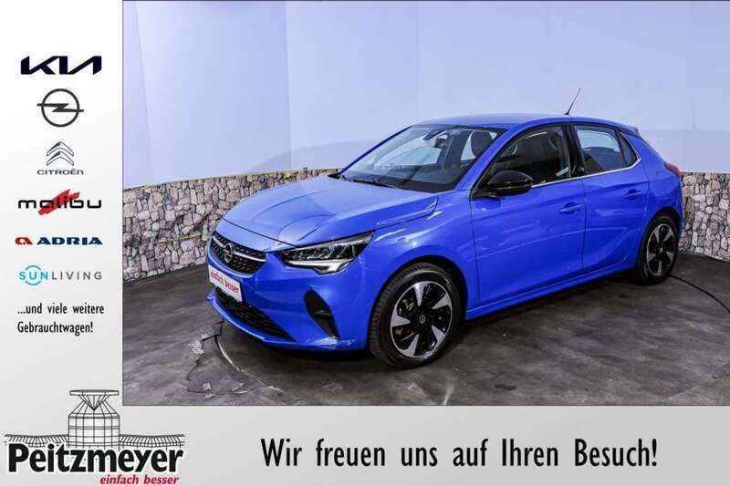 Lackierung voltaic blue met Gebraucht 2021 Opel Corsa-e Elegance Kleinwagen | 16.490 € (Fairer Preis) - Bild 1/4