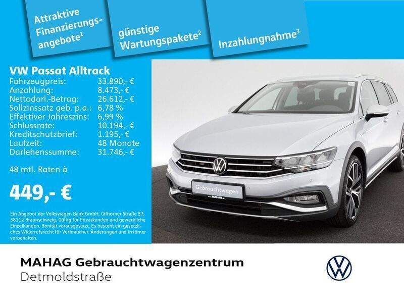 Scale silver metallic Gebraucht 2022 VW Passat Alltrack Kombi | 33.890 € (Fairer Preis) - Bild 1/2