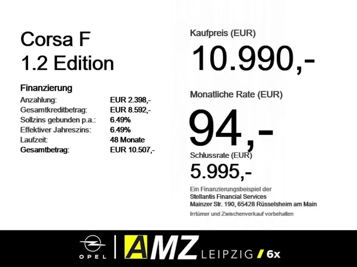 Gebraucht Opel Corsa Edition 75 PS (55 kW) 2022 Diamant schwarz/karbon schwarz Kleinwagen