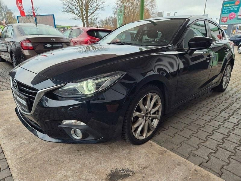 Schwarz Gebraucht 2015 Mazda 3 Sports-Line Limousine | 6.800 € (Superpreis) - Bild 1/4