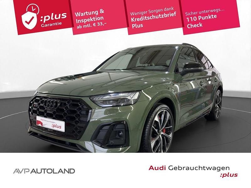 Distriktgrün metallic Gebraucht 2023 Audi SQ5 Sportback Ambiente SUV | 59.550 € (Etwas zu teuer) - Bild 1/4