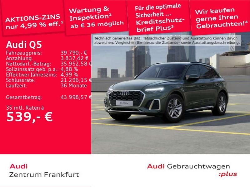 Distriktgrün metallic Gebraucht 2022 Audi Q5 S-Line SUV | 39.790 € (Fairer Preis) - Bild 1/3