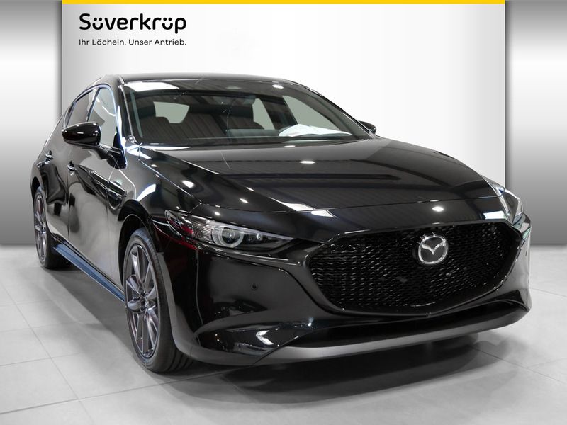 Schwarz Gebraucht 2023 Mazda 3 Exclusive-Line Kleinwagen | 24.980 € (Fairer Preis) - Bild 1/4