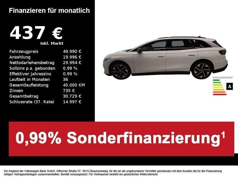 Weiß Gebraucht 2024 VW ID.7 Pro Limousine | 49.990 € (Fairer Preis) - Bild 1/2