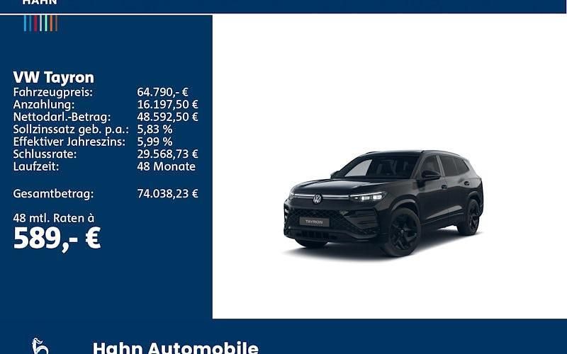 Neu VW Tayron R-line 193 PS (141 kW) 2026 Schwarz SUV