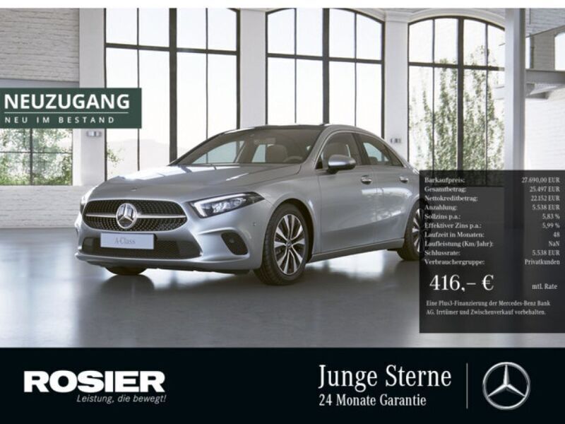 Silber / iridiumsilber (metallic) Gebraucht 2022 Mercedes A250 Limousine | 27.690 € (Fairer Preis) - Bild 1/4