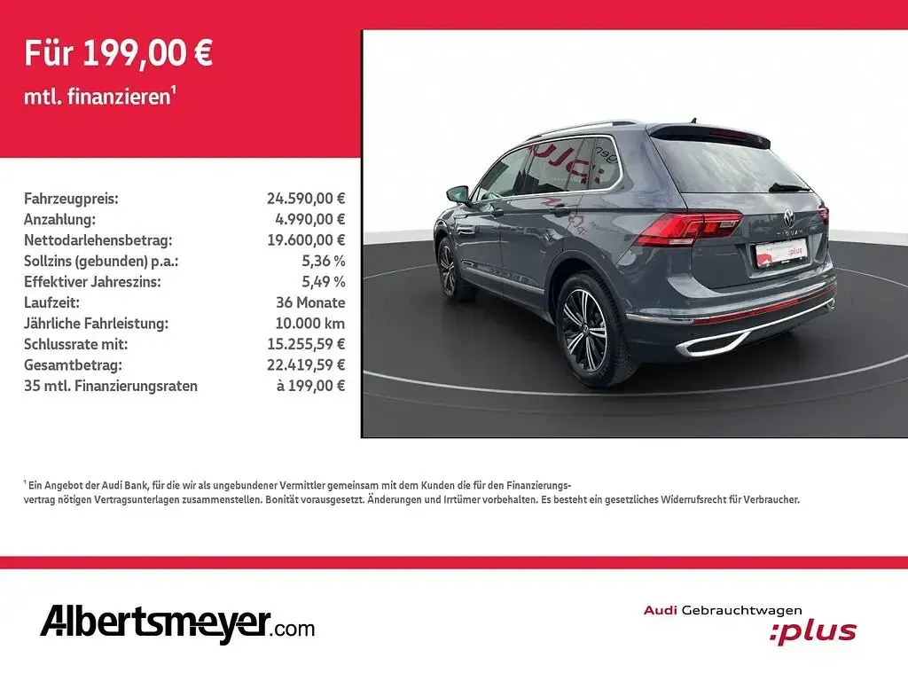 Gebraucht VW Tiguan Elegance 150 PS (110 kW) 2021 Grau SUV