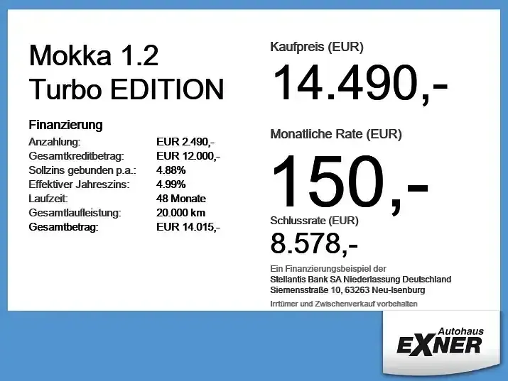 Usado Opel Mokka Edition 131 HP (96 kW) 2022 Verde SUV