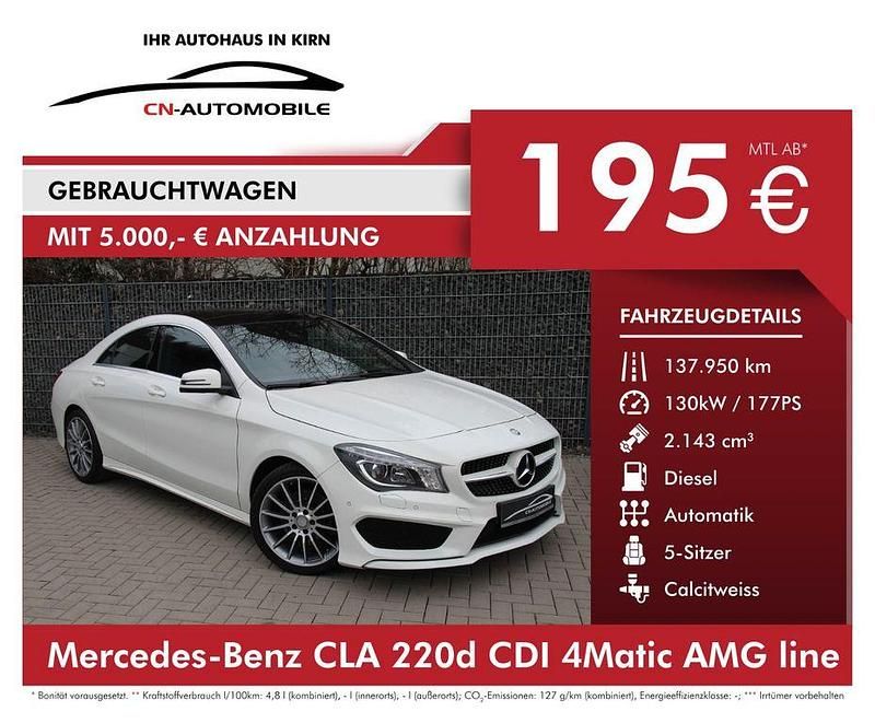Weiß Gebraucht 2016 Mercedes CLA220 AMG line Limousine | 19.490 € (Fairer Preis) - Bild 1/4