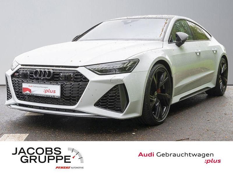 Gletscherweiß metallic Gebraucht 2024 Audi RS7 Sportback Ambiente Kleinwagen | 114.930 € (Superpreis) - Bild 1/4