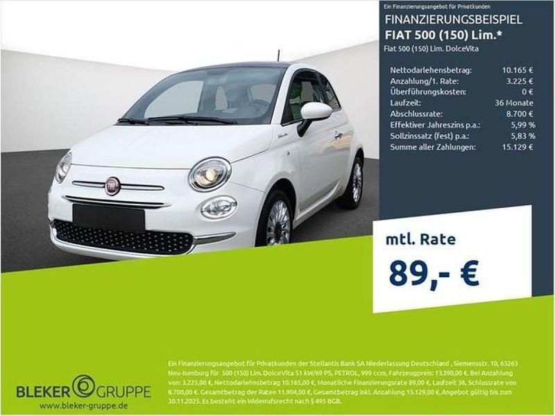 Colore esterno (gelato weiss) Gebraucht 2021 Fiat 500 Dolcevita Kleinwagen | 13.390 € (Fairer Preis) - Bild 1/3