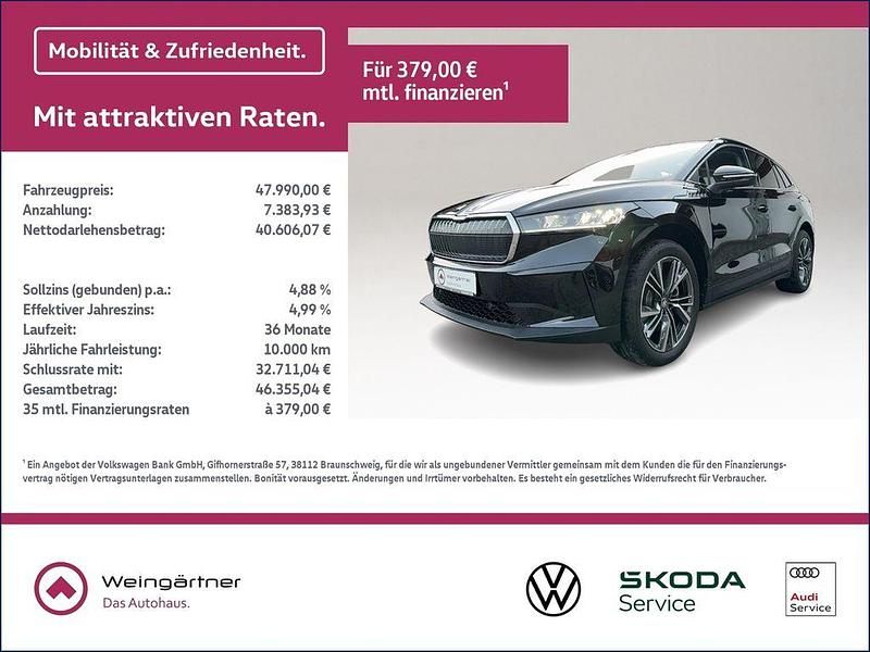 Schwarz Gebraucht 2024 Skoda Enyaq iV Loft SUV | 47.990 € (Fairer Preis) - Bild 1/4