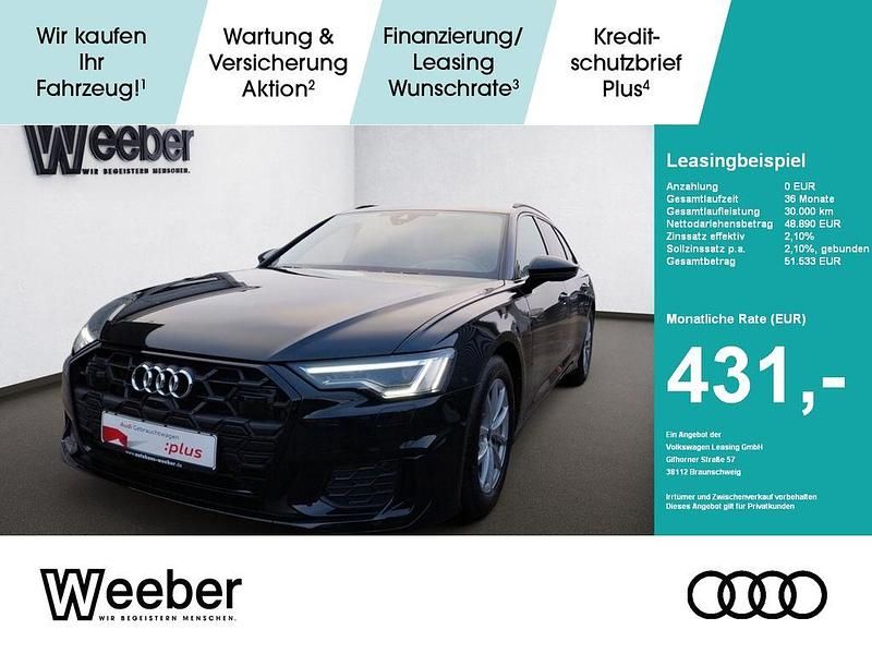Mythosschwarz (metallic) Gebraucht 2025 Audi A6 S-Line Kombi | 48.890 € (Superpreis) - Bild 1/4