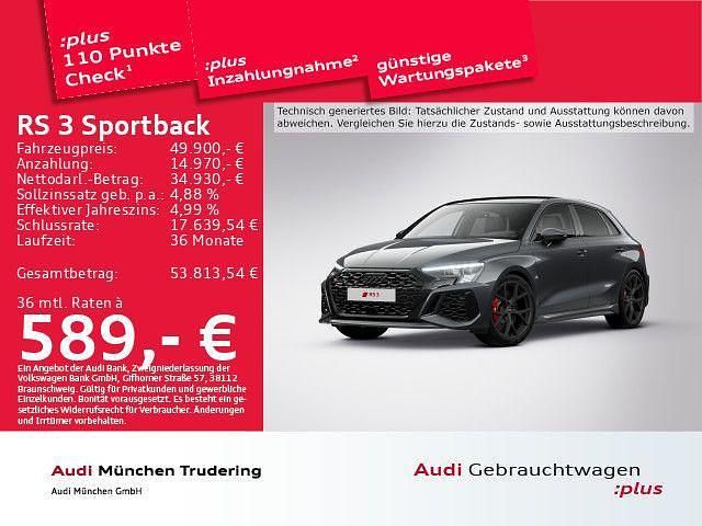 Grau Gebraucht 2022 Audi RS3 Sportback Sport Kleinwagen | 49.900 € (Guter Preis) - Bild 1/2