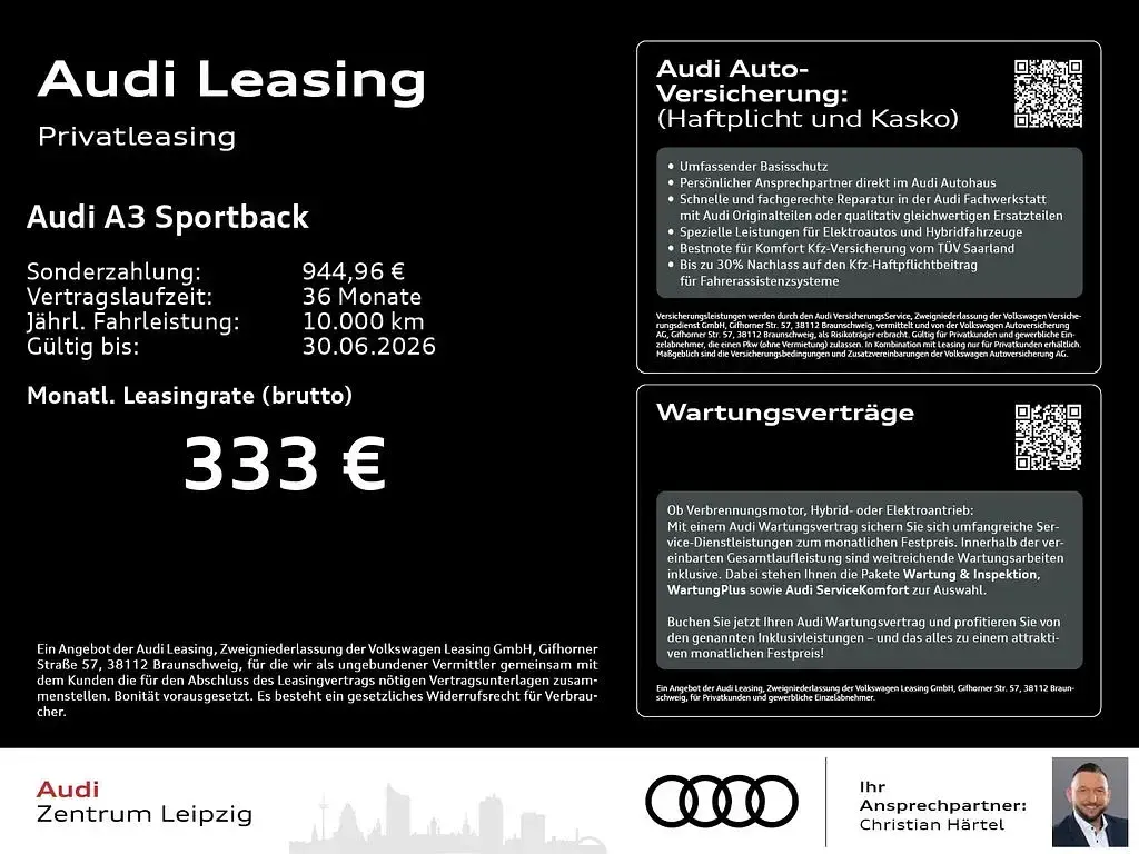 Occasion Audi A3 S-Line 150 ch (110 kW) 2025 Bleue Berline