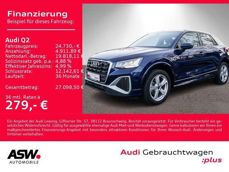 Gebraucht Audi Q2 S-Line 116 PS (85 kW) 2023 Navarrablau metallic SUV