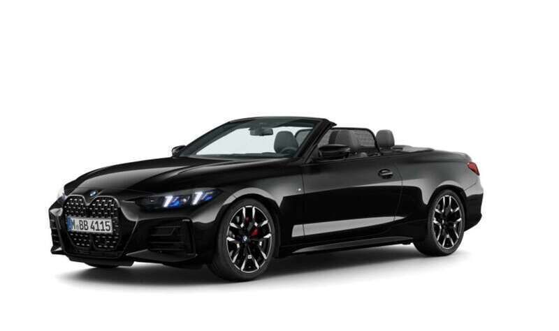 Black sapphire metallic Neu 2025 BMW 420 M Sport Cabrio | 57.600 € (Superpreis) - Bild 1/4
