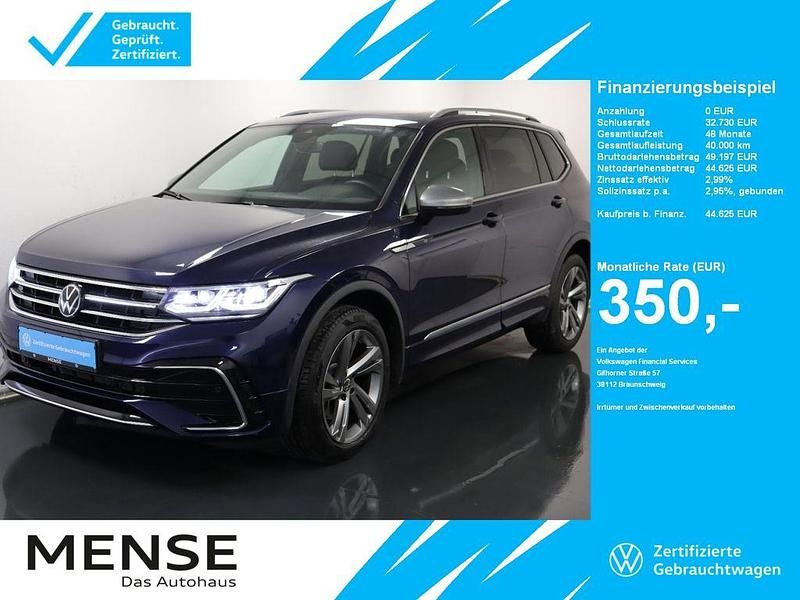 Atlantic blue Gebraucht 2024 VW Tiguan Allspace R-line SUV | 44.625 € (Fairer Preis) - Bild 1/4