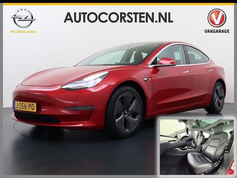 Rot Gebraucht 2020 Tesla Model 3 Long Range AWD Limousine | 22.894 € (Fairer Preis) - Bild 1/4