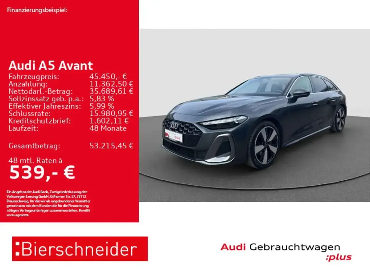 Gebraucht Audi A5 S-Line 204 PS (150 kW) 2025 Grau Kombi