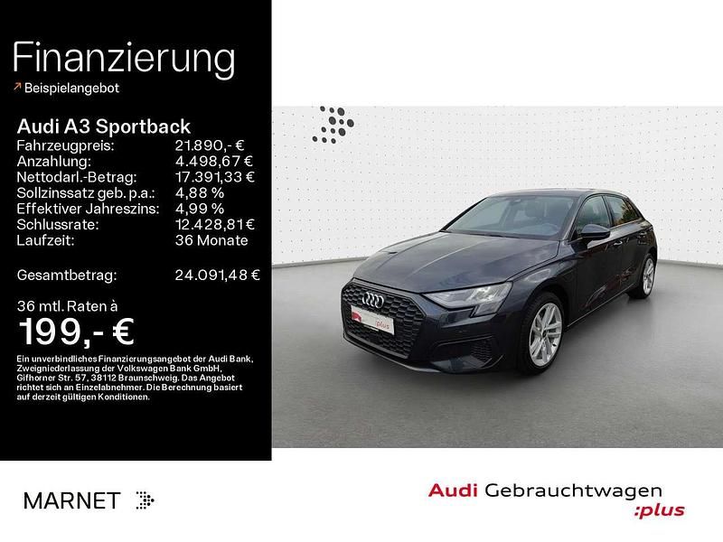 Manhattangrau metallic Gebraucht 2022 Audi A3 e-tron Kleinwagen | 21.890 € (Guter Preis) - Bild 1/4
