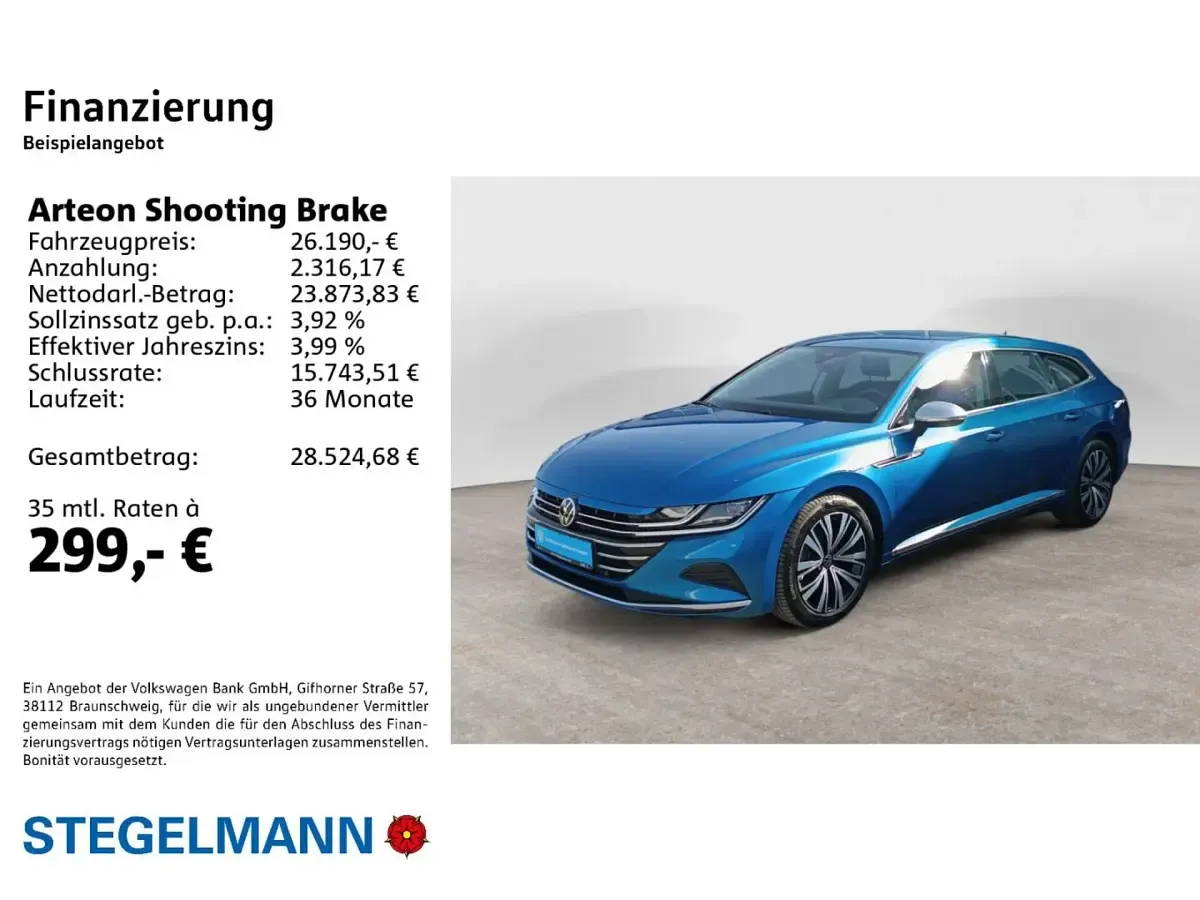 Gebraucht VW Arteon Elegance 200 PS (147 kW) 2023 Gelb Limousine