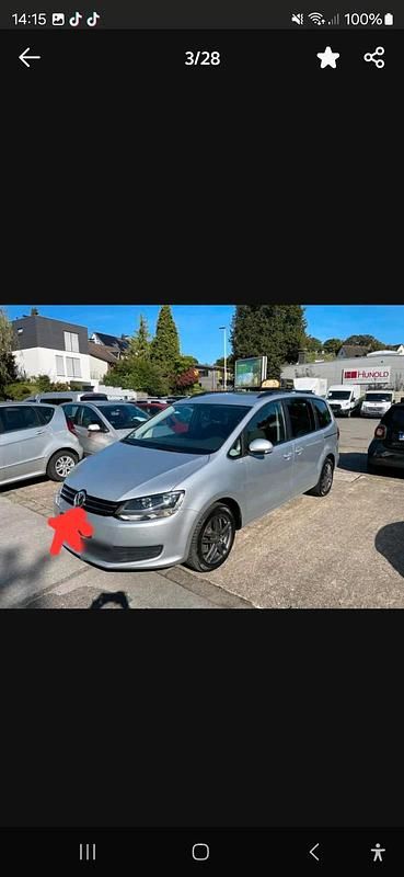 Gebraucht VW Sharan 116 PS (85 kW) 2017 Silber Van / Kleinbus