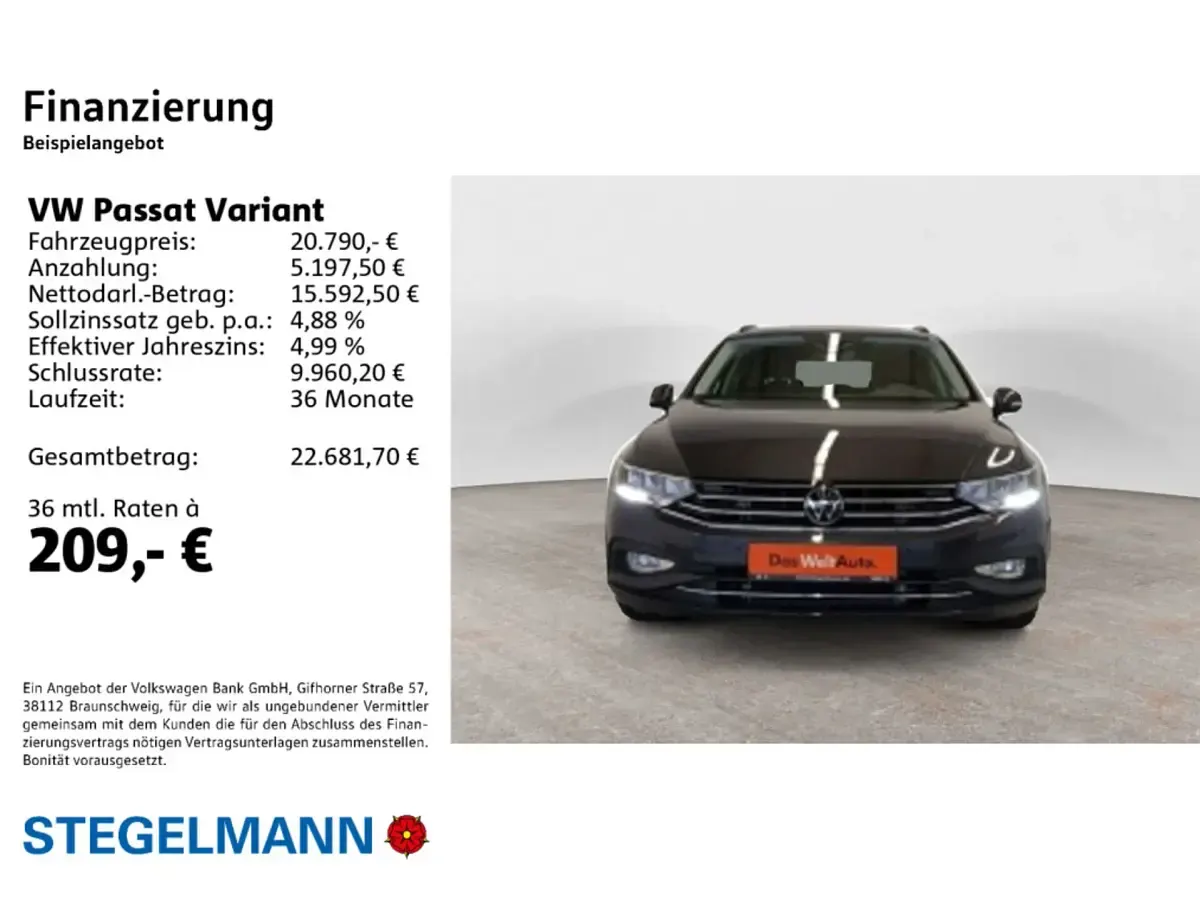 Gebraucht VW Passat Business 150 PS (110 kW) 2022 Grau Kombi